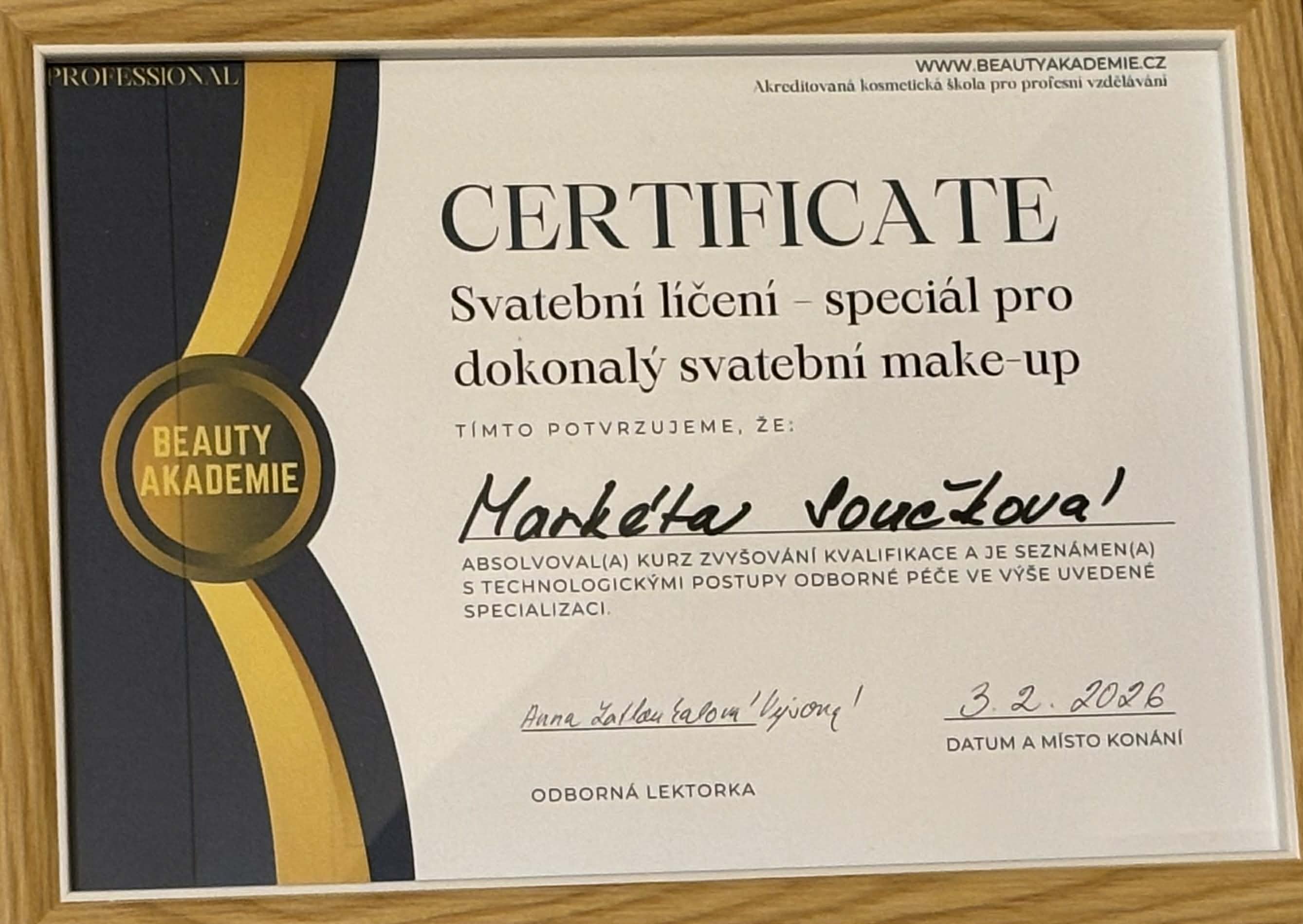 Certifikát 3